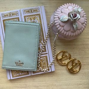 Icy Blue Kate Spade Genuine Leather Passport